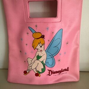 Vintage Disneyland Pink Tinker Bell vinyl bag Tote